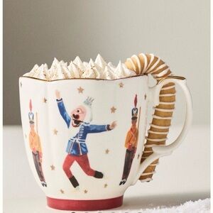 4 Anthropologie Nutcracker Mugs